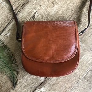 Morgan Taylor Chestnut Small Leather Saddle Bag
